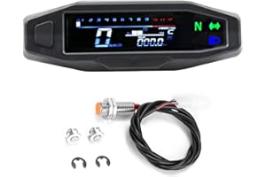 Carburetor Instrument-BUZHI Motorcycle RPM Gauge Digital Speedometer Odometer Electric Injection Carburetor Instrument Turn Signal Light Indicator Moto Accessories