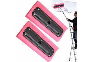 Snow Roof Rake, Foam Broom Scraper for Clearing Telescoping Pole Roof Snow Removal Tool for Car Solar Panels and Shingle Over