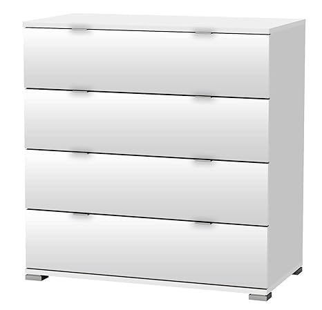 habeig KOMMODE Perfect 221 weiß 4 Schubladen Flurschrank Schrank Wäscheschrank Holz Neu
