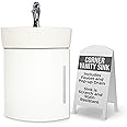 Myrtle 16 1/2" Small Corner Cabinet Vanity Wall Mounted Bathroom Sink White With Faucet Drain And Overflow Space Saving Design Renovators Supply Manufacturing