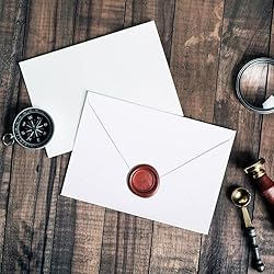 50 Packs of A7 Envelopes for Invitation, White 5x7
