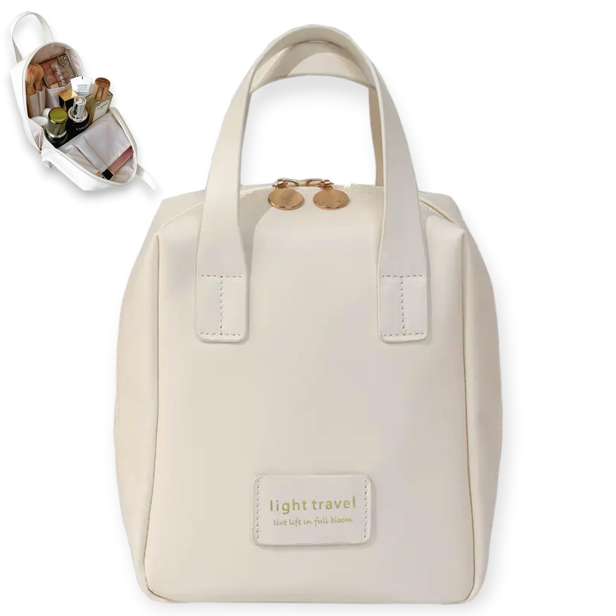 Parent Makeup Bag, cream, Suitcase