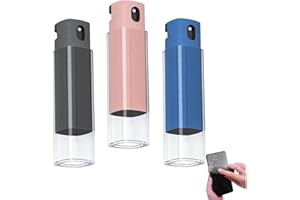 CROOT 3Pcs Fingerprint Proof Screen Cleaner Tool, 3-in-1Touchscreen Mist Cleaner Spray,Fingerprint-Proof Spray Bottle and Wipe Cleaner for All Phones and Electronic,3 Colors