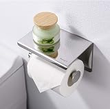 Ibergrif MK34050 Toilet Roll Holder with Shelf Stainless Steel Silver view 4