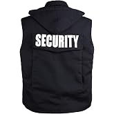BACKBONE Security Vest, Black 8-Pocket Uniform with SECURITY Embroidery