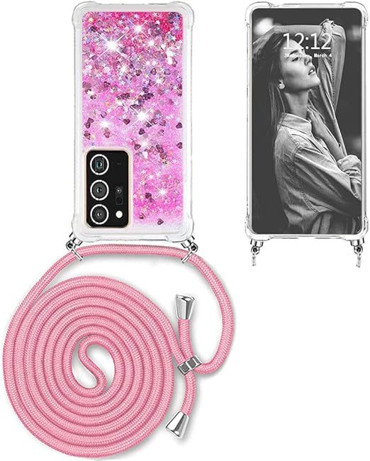 Ptny Case Funda Colgante movil con Cuerda para Colgar Samsung Galaxy Note 20 Ultra Carcasa Correa Transparente de TPU con Cordon para Llevar en el ...