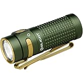 OLIGHT Baton4 Rechargeable EDC Flashlight, LED Pocket Light 1300 Lumens with Magnetic Charging Cable, 6 Modes, IPX8 Waterproof Powerful Bright Flashlight for Home, Camping and Emergencies (OD Green)
