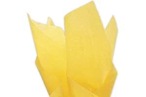 Flexicore Packaging® | Gift Wrap Tissue Paper | Size: 15"x20" | 100 Sheet | Acid Free Bulk Tissue Paper | (Yellow)
