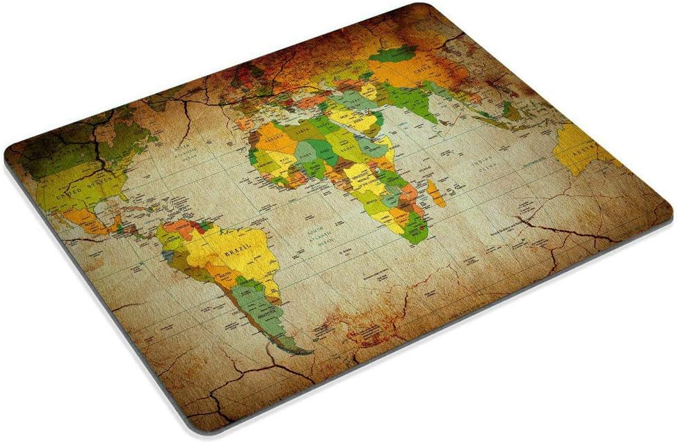 Wasach Gaming Mouse Pad Custom,World Map Mousepad Mouse Pad Mat Non-Slip Thick Rubber Large Mousepad - Image 5