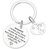 AHAETH Mamaw Gifts Keychain for Women - Best Mamaw Ever Key Chains Gift