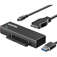 Unitek USB 3.0 to SATA III Hard Drive Adapter Converter Cable for 2.5 3.5 Inch HDD/SSD Hard Drive Disk with 12V/2A Power Adap