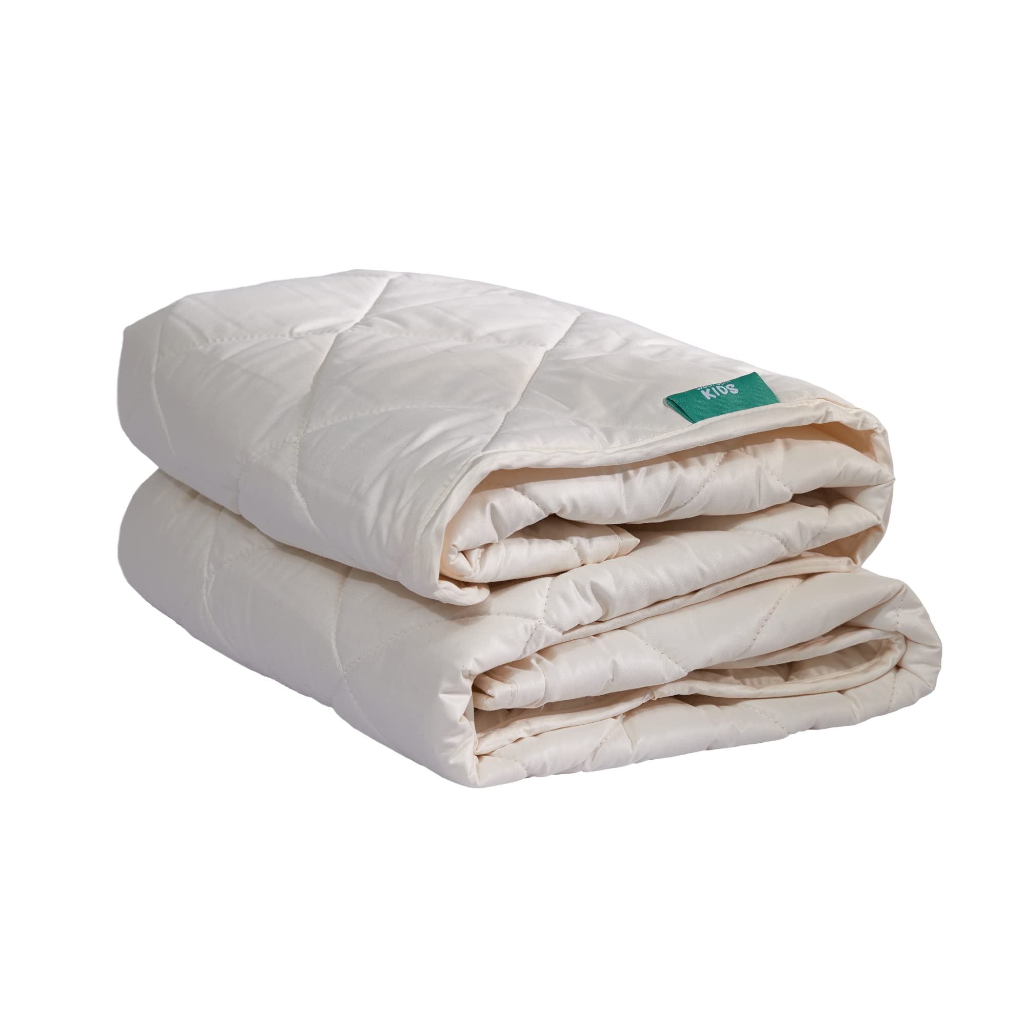 WOOLROOM Kids - Machine Washable Duvet for Cot Bed - Hypoallergenic, Temperature Regulating Children’s Bed Cover - 100% British Wool - Breathable, Soft Organic Cotton - W100cm x L120cm