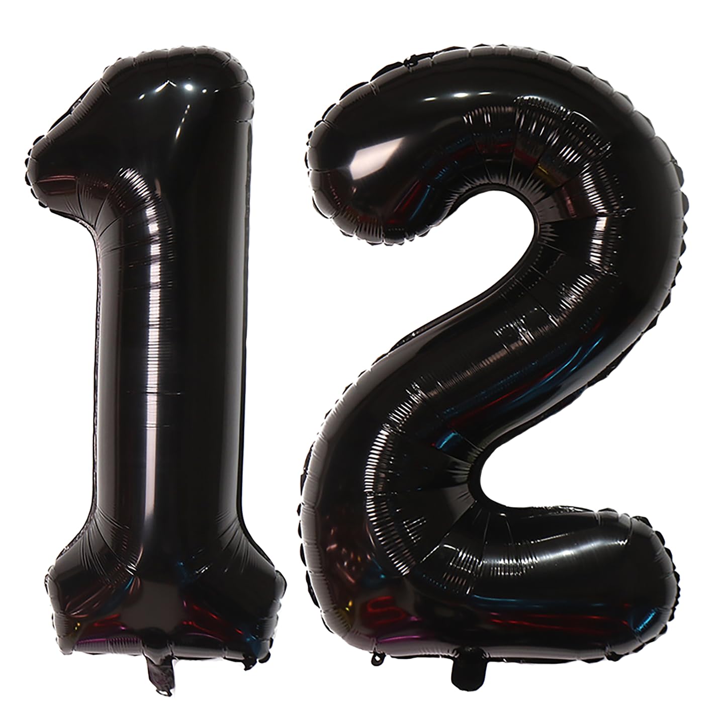 Photo 1 of 40Inch Black Number 12 Balloons Foil Helium Balloons Happy Birthday Balloons for Birthday Party Decorations and Anniversary Party Decor (Black12) OPENED PKG
