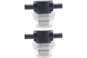 Hoypeyfiy 1/2 Inches Water Pump Strainer 2PCS for 12V DC 80 PSI Camper Marine Boat Lawn, 80 Mesh Filter