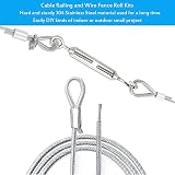 AMLOOPH 15m Garden Wire Kit Heavy Duty Stainless Steel Wire Rope Tensioner view 8