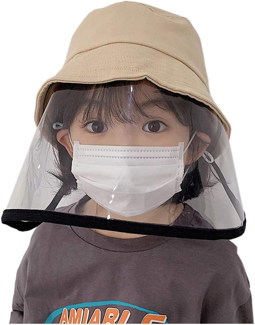 Testudineus Kids Boys Girls Anti-Saliva Full Face Protective Bucket Hat Dustproof Windproof Cap