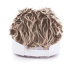 Unisex White Sun Visors Hat with Brown Fake Spiked