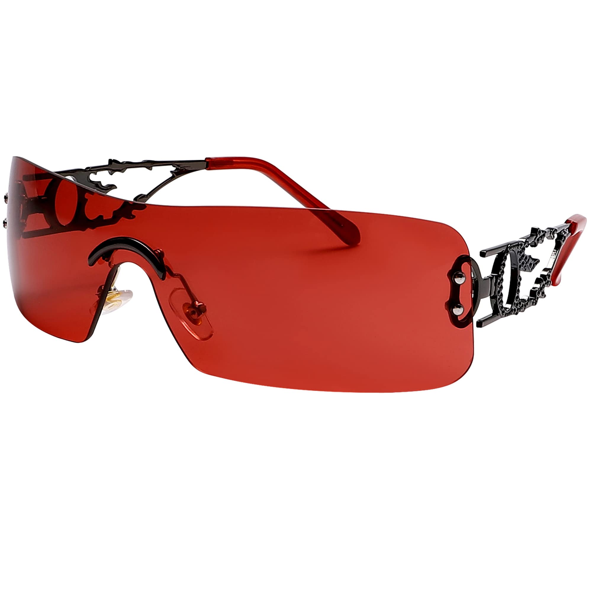 SENMARIES Rimless Y2k Sunglasses