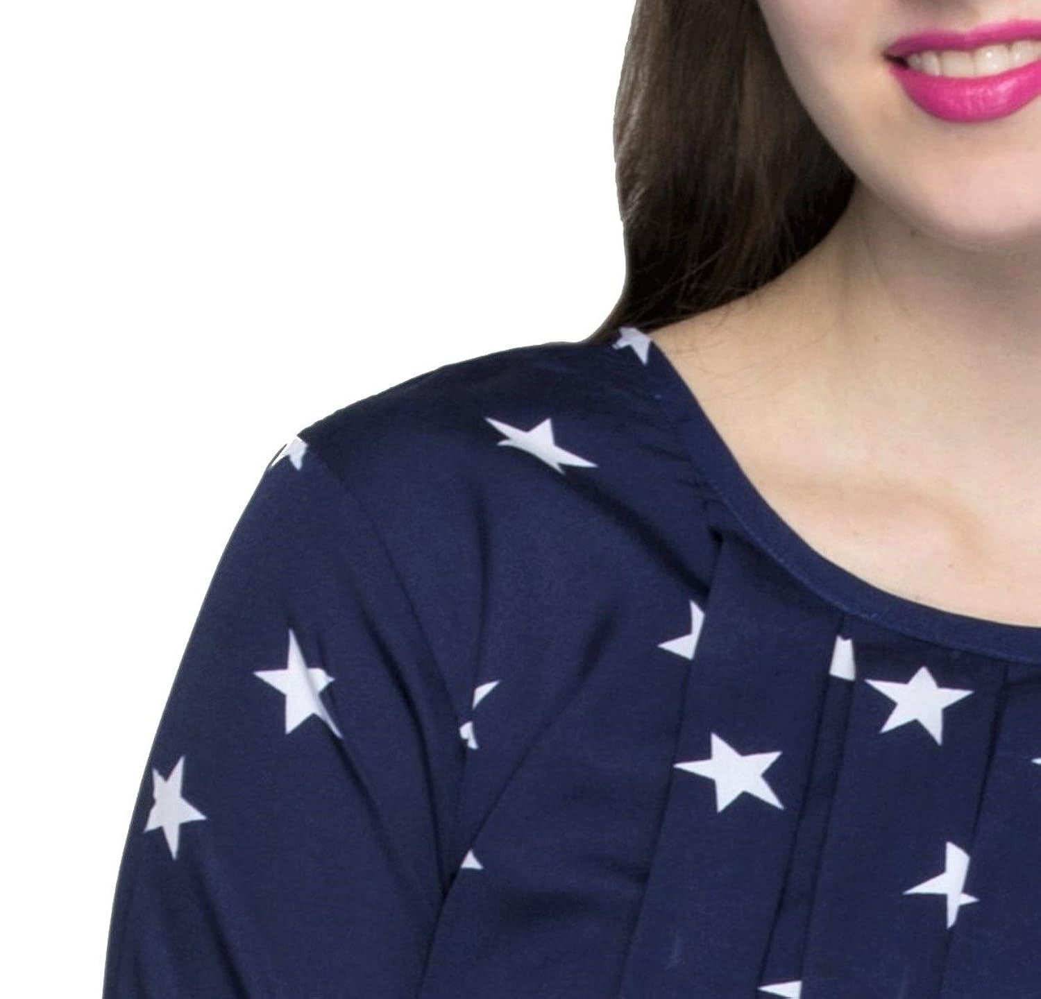 indietoga women's blue star print top (plus size m to 7xl)