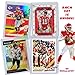 Patrick Mahomes Football Card Bundle, Set of 4 Assorted Kansas City Chiefs and Texas Tech Red Raiders Mint Football Cards Gift Set of MVP Quarterback Patrick Mahomes, Protected by Sleeve and Toploader