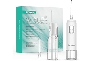 VOYOR-HEALTH VOYOR Water Flosser for Teeth, Mini Portable Dental Floss Picks Tonsil Stone Remover, Cordless Flossers for Teeth Cleaning and Flossing, IPX7 Waterproof for Home Travel Use Dental Tools WF500