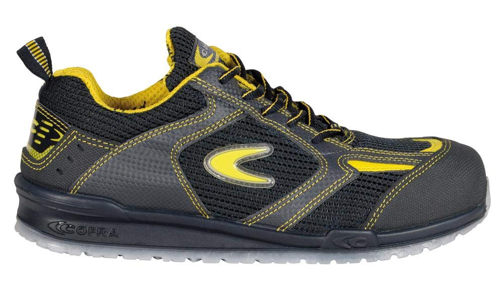Cofra 78450-000.W46 Size 46 S1 P SRC "Carnera" Safety Shoes - Black/Yellow - EN safety certified