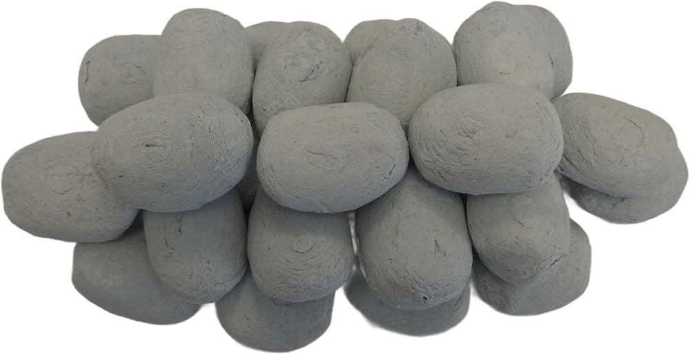 The Stove Wizard Duck Egg Ceramic Pebbles for Gas Electric Bio Ethanol Fires UK