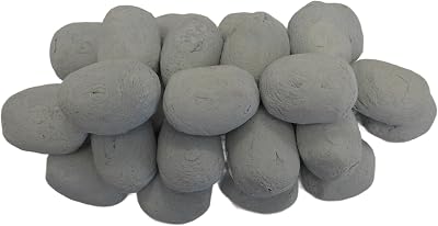 Stove Wizard Duck Egg Ceramic Fire Pebbles 18 Pack Realistic Heat Resistant