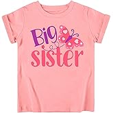 Funnycokid Big Sister Shirts for Girls Pregnancy Announcement Toddler Promoted to T-Shirt 1-6 Years