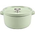 KitchenAid - Enameled Cast Iron Dutch Oven with Lid, Induction Cooktop Compatible (5.7L/6qt, Pistachio)