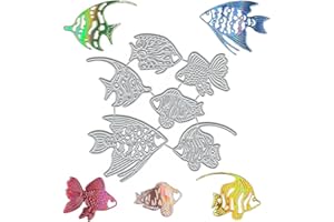 MESYGK Metal 6 PCS Sea Fish Summer Ocean Die Cuts Cutting Dies Embossing Stencils Template Mould for Card Making Decoration and DIY Scrapbooking Album