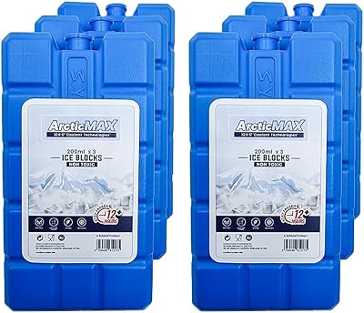 Schone Ice Blocks 200ml x6 - 12+ Hours Fridge Cold, Beverages