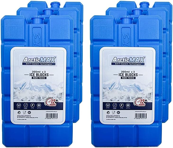 Schone Ice Blocks 200ml x6 - 12+ Hours Fridge Cold, Beverages