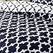downluxe Lightweight Printed Comforter Set (Queen,Navy) with 2 Pillow Sham - 3-Piece Set - Down Alternative Reversible Comforter