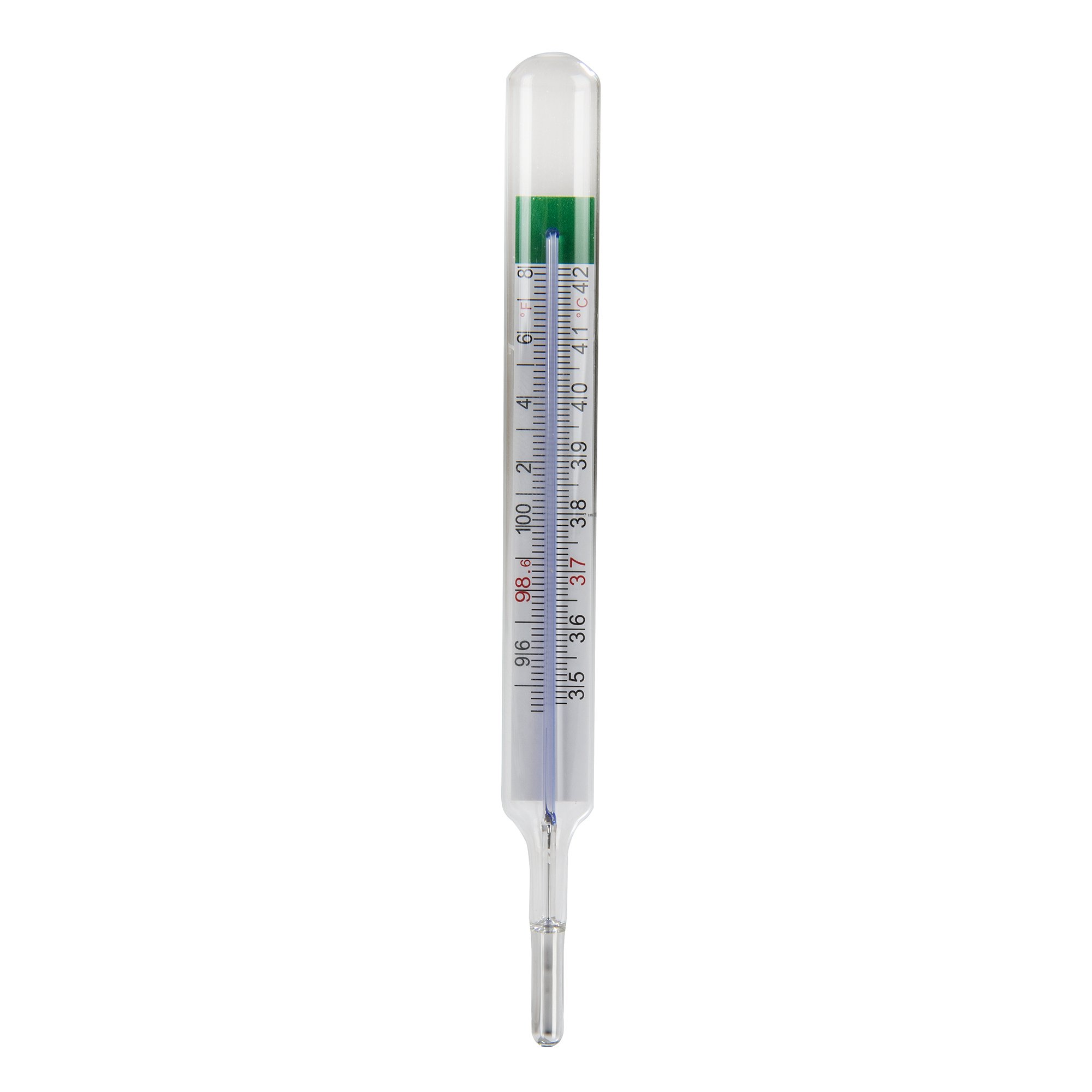 Mercury Free Oral Glass Thermometer, Pack of 2