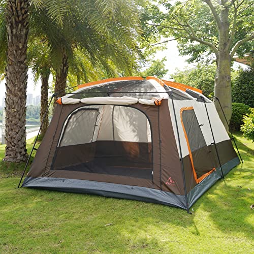 KTT Extra Large Tent 1012 Person(B),Family Cabin Tents,2 Rooms