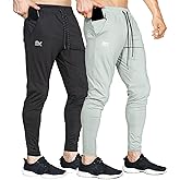 BROKIG Mens Lightweight Gym Jogger Pants,Men's Workout Sweatpants with Zip Pocket