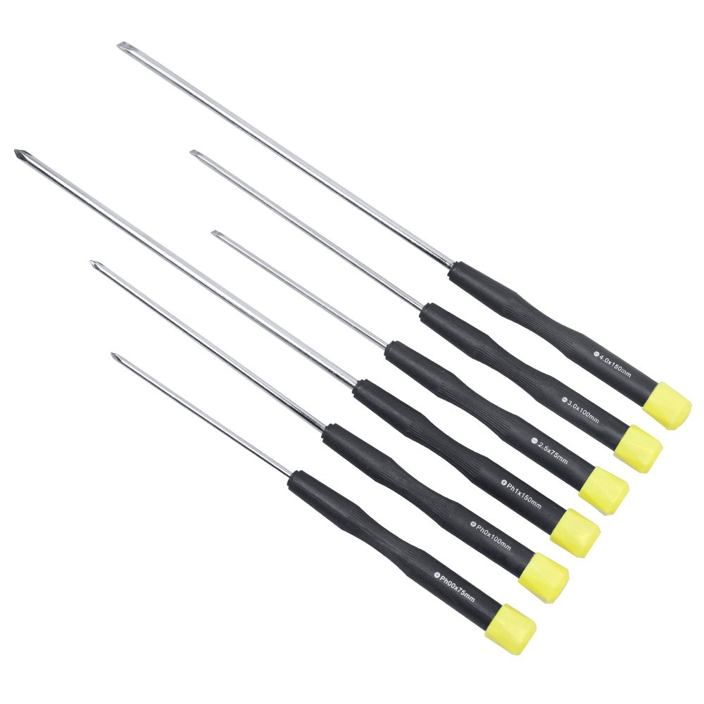 Blue Spot Tools 12603 Long Precision Screwdriver Set (6-Piece)