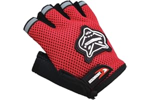 Children Fingerless Cycling Gloves Girls Boys Half Finger Outdoor Sport Road Mountain Bike Gloves Racing Mitts Non-Slip Gel S