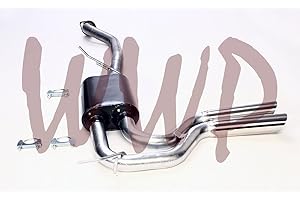 MVP AUTO PARTS Dual 3" Pre Axle CatBack Exhaust Muffler System Side Exit Compatible With 1999-2006 Chevy/GMC Silverado/Sierra 1500 4.8L/5.3L V8, Extended Cab Short Bed Truck