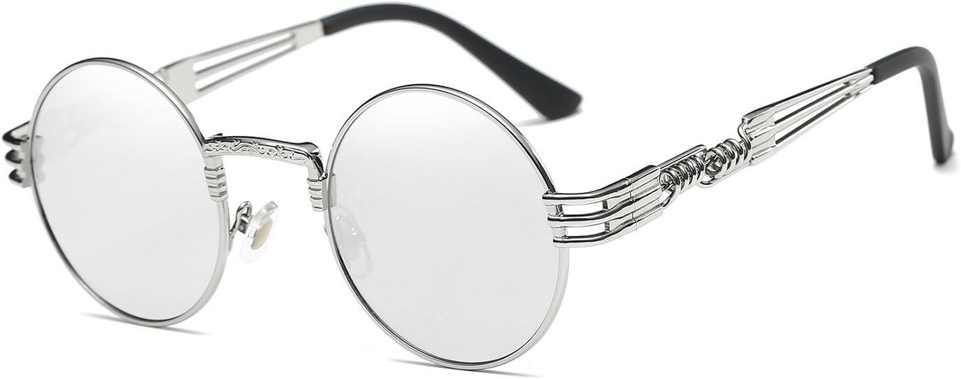 Larvin Torria Metal Frame John Lennon Steampunk style Round Teashade Sunglasses