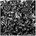 BEADTIN Black Opaque 25mm Halloween Bat Pony Beads (24pc)