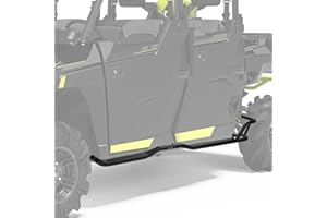 KEMIMOTO Nerf Bars Rock Sliders Compatible with Polaris Ranger Crew XP 1000 / Crew 1000 2019-2026, Heavy Duty Black Tree Kickers Side Steps Nerf Bars Compatible with Polaris Ranger Replace # 2883398