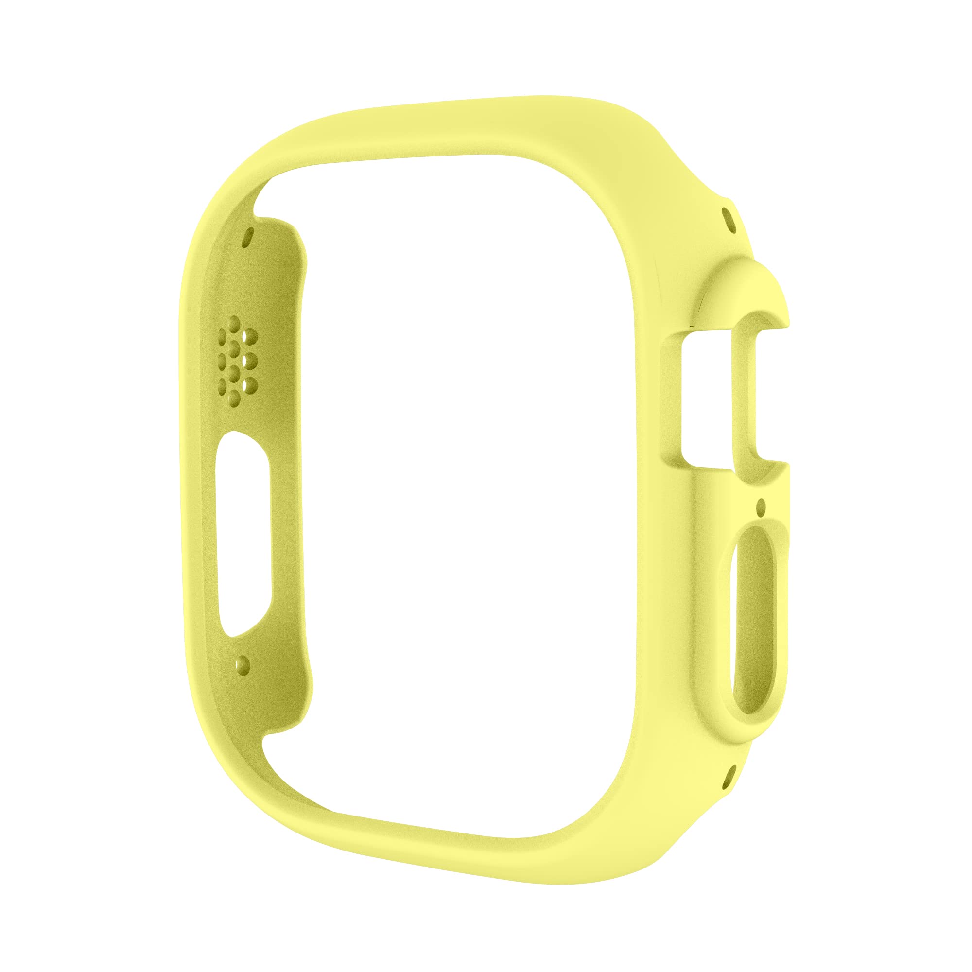 Compatible with Apple Watch 7/8/9 45 mm Case, Ultra Thin Hard PC Bumper Case, All-Round Edge Protection Frame [No Screen Protector] for iWatch Accessories, Yellow