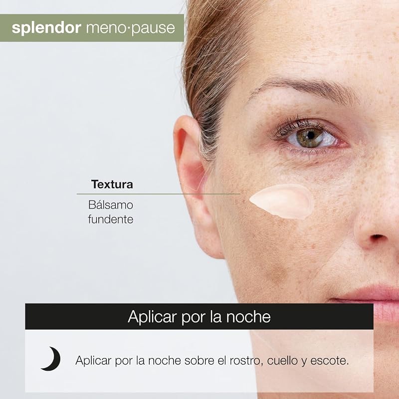 Noite da Menopausa do Esplendor | Creme corretor anti-envelhecimento para pele madura | Regenera-se durante a noite, reduz rugas, proporciona firmeza e densidade | Com ceramidas e melatonina | 50ml