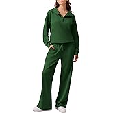 PINSPARK 2 Piece Sets for Women 2025 Fall Outfits Sweatsuit Loose Fit Sweatshirt Wide Leg Sweatpants Matching Set Tracksuit