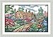 Joy Sunday Cross Stitch Kits, Country Cabin Pattern Cross-Stitch Stamped kit,Embroidery Set 11CT 22''x15''