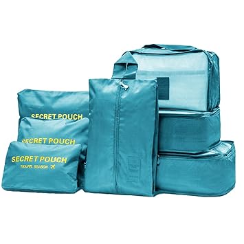 Meowoo 7 stück Organizer Koffer Packtaschen für Koffer Packtaschen Kleidertaschen Verpackungswürfel Gepäck Aufbewahrung Tasch