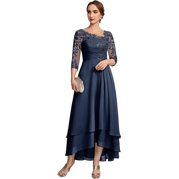 Midi Dress Macy's Formal Dresses Long Sleeve Le Bos Womens Special Occasion  Mother Of The Bride