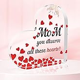 Mom Christmas Gifts Acrylic Plaque Home Decor for Table Decorations Sentimental Gifts for Mom Unique Birthday Stocking Stuffers Valentines Mothers Day Gift for Mother Mama Step Bonus Mom Stepmom
